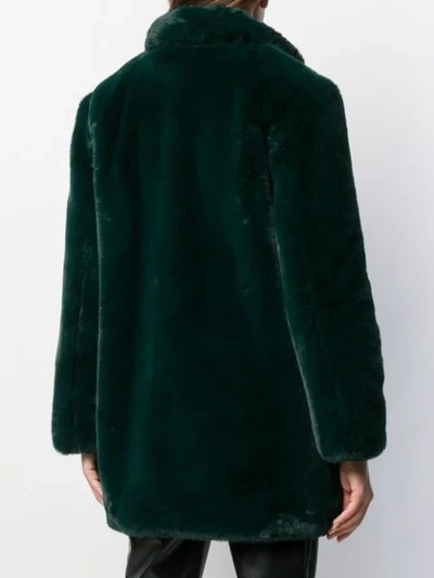 Shop Apparis Sophie Mid-length Coat In Green