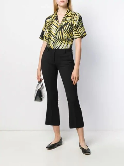 Shop Alberto Biani Cropped Tailored Trousers In Black