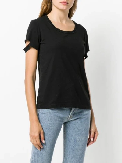 Shop Helmut Lang Distressed T In Black