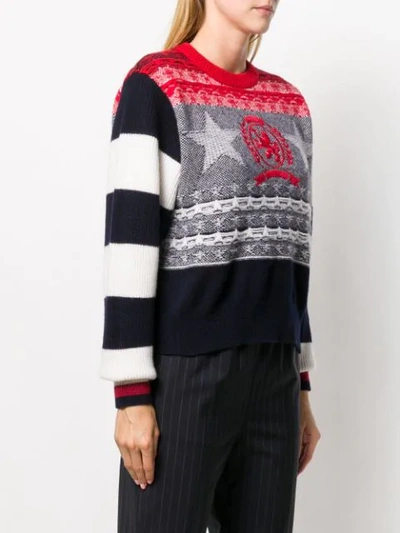 Shop Tommy Hilfiger Intarsia-knit Jumper In Black