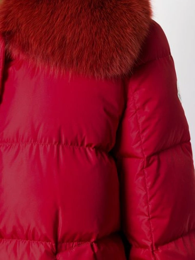 Shop Moncler Fur In Red