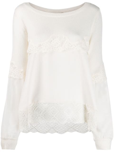 white lace jumper