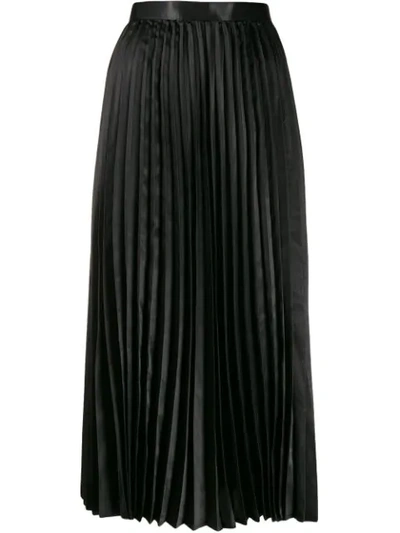 Shop Junya Watanabe High-waisted Pleated Skirt In Black