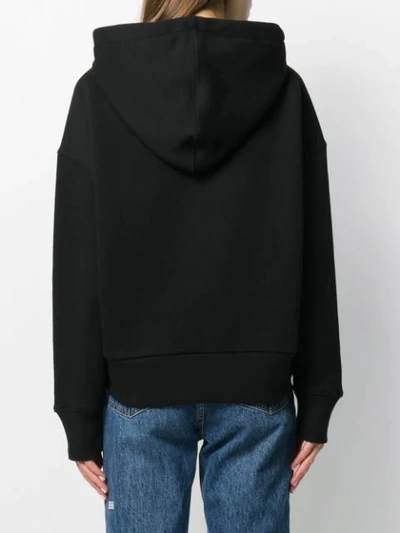 Shop Ami Alexandre Mattiussi Logo Hooded Sweatshirt In Black
