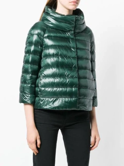 Shop Herno Sofia Puffer Jacket In Green