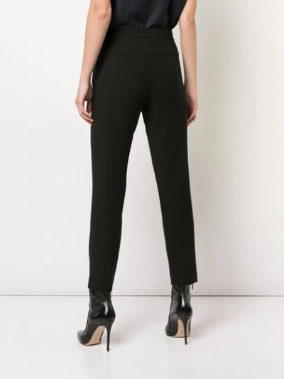 Shop Tibi Anson Cropped Tapered Trousers In Black