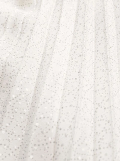 Shop Fendi Pleated Shirt Style Dress In Weiss