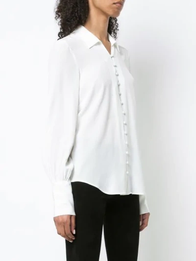 Shop L Agence Klassisches Seidenhemd In White