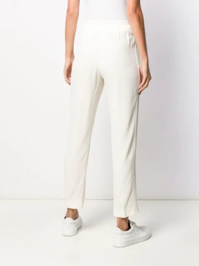 Shop Twinset Elasticated Waist Trousers In Neutrals