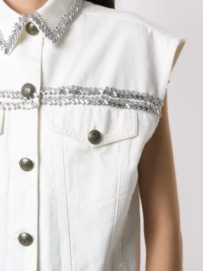 Shop Andrea Bogosian Paiva Embroidered Vest In White
