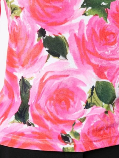 Shop Richard Quinn Floral Print Gloved T-shirt In Pink