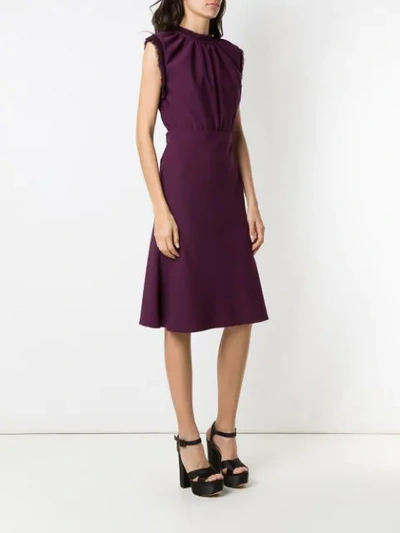 Shop À La Garçonne Clássico Midi Dress In Purple