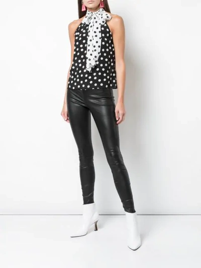 ALICE+OLIVIA POLKA-DOT BLOUSE - 黑色