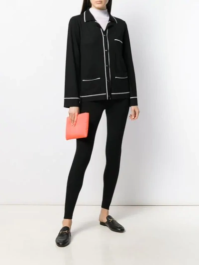 Shop Barrie Button-up Cashmere Cardigan In Black