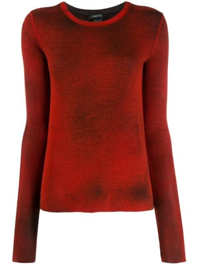 Shop Avant Toi Ribbed Jumper In Red