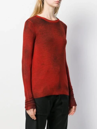 Shop Avant Toi Ribbed Jumper In Red