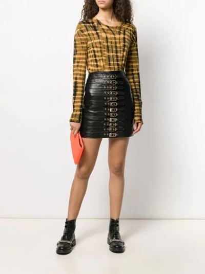 Shop Manokhi Buckled Mini Skirt In Black