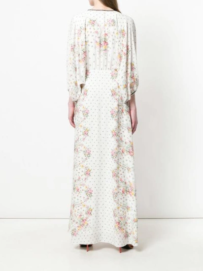 Shop Vilshenko Floral Print Maxi Dress In Multicolour