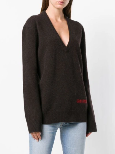 Shop Calvin Klein 205w39nyc Loose Knit Sweater In Brown