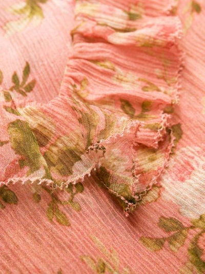 Shop Zimmermann Ruffled Floral Day Dress In Pink