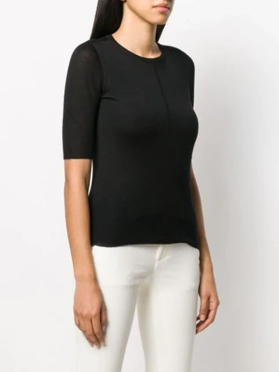 Shop Lorena Antoniazzi Knitted Top In Black