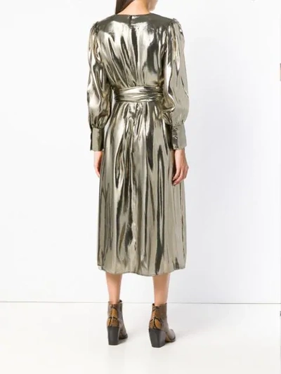 Shop Les Coyotes De Paris Drake Metallic Flared Dress