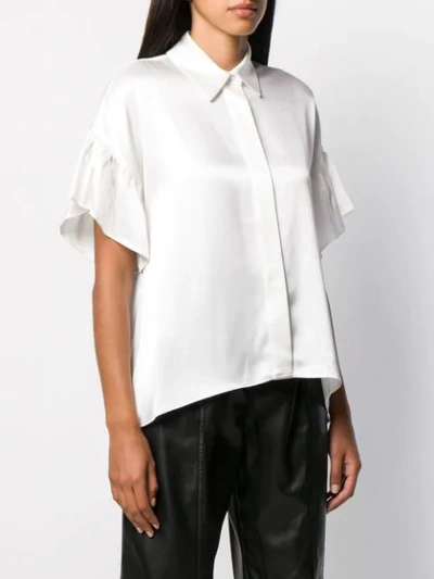 Shop Alice And Olivia Hemd Aus Satin In A100 White