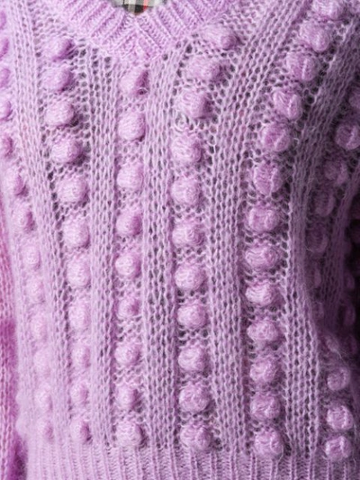MARCO DE VINCENZO 粗绒球针织毛衣 - 紫色