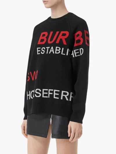 Shop Burberry Horseferry Jumper In Black