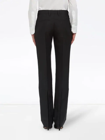 Shop Prada Kid Mohair Trousers In F0002 Black