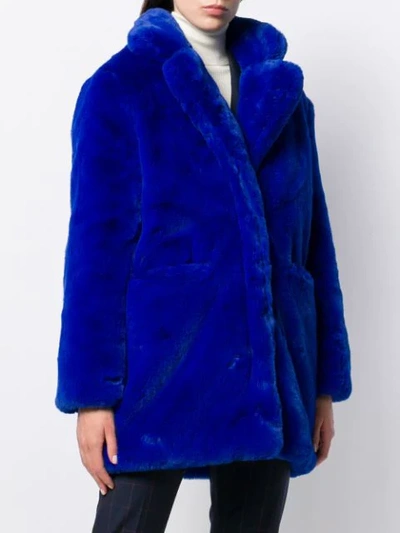 APPARIS SOPHIE FAUX FUR COAT - 蓝色