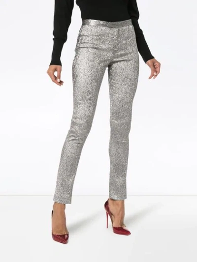 Shop Isabel Marant 'lenton' Lurex-hose In Metallic