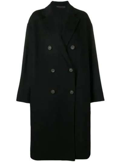 Shop Acne Studios Double Breasted Coat In Black