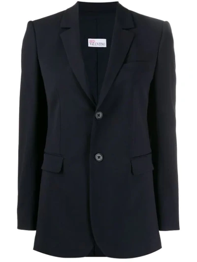 Shop Red Valentino Single-breasted Blazer In Blue