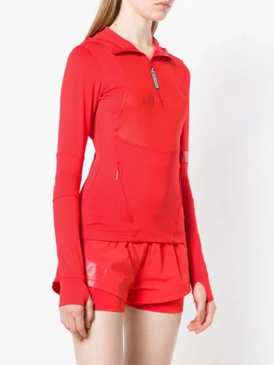 Shop Adidas By Stella Mccartney Run Long Sleeve Top - Red