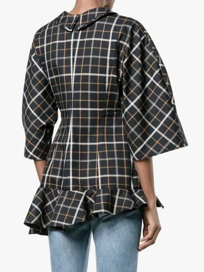 Shop A.w.a.k.e. Oversized Checked Top In Multicolour