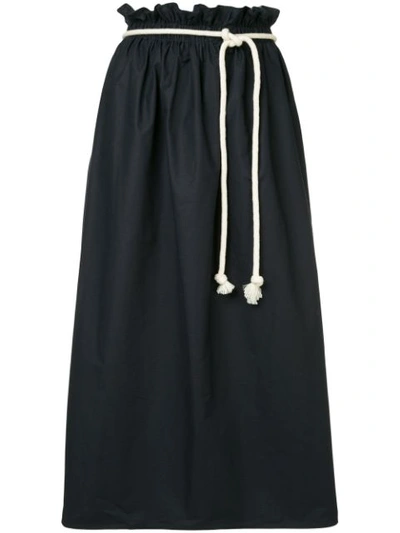 Shop Atlantique Ascoli Drawstring Waist Skirt In Blue