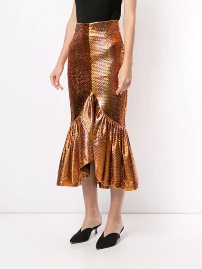 Shop Alice Mccall Electric Nights Skirt In Gold