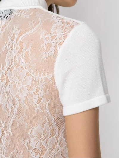 Shop Andrea Bogosian Back Lace Blouse In White