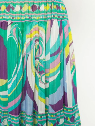 Shop Emilio Pucci Pleated Skirt In Green