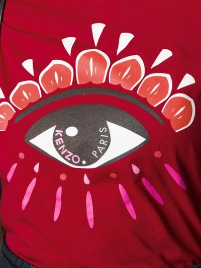 Shop Kenzo Logo Print T-shirt In Red