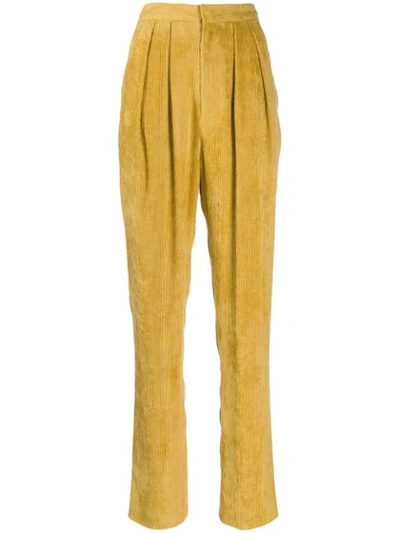 Shop Isabel Marant Fany Trousers In Yellow