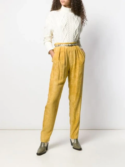 Shop Isabel Marant Fany Trousers In Yellow