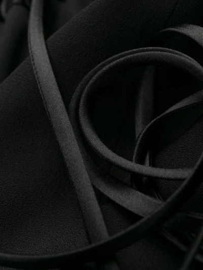 Shop Gucci Cuffed Drawstring Trousers In Black