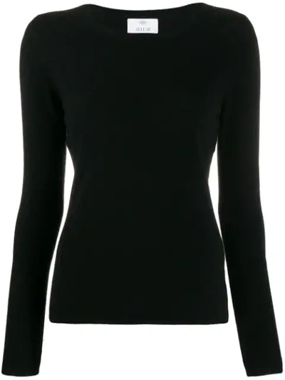 Shop Allude Lightweight Sweatshirt In Black