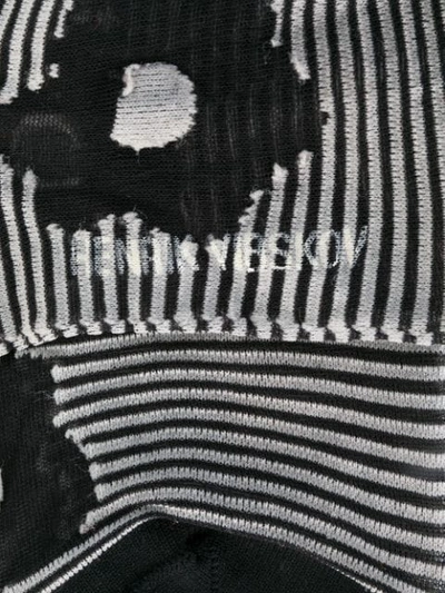 Shop Henrik Vibskov Flora Striped Socks - Black