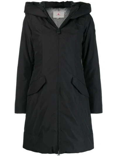 Shop Peuterey Hooded Coat In Black