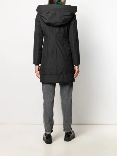 Shop Peuterey Hooded Coat In Black