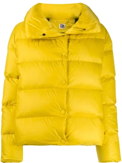 Shop Bacon Short Padded Jacket In Yellow