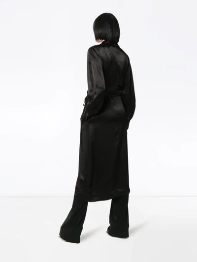 Shop Ganni Belted Midi Dress In Black